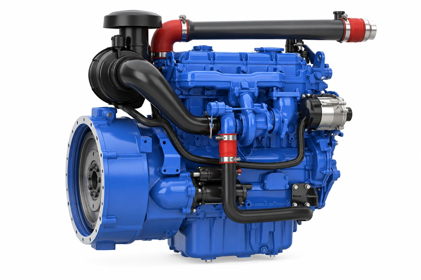 Isolated blue Perkins engine illustration
