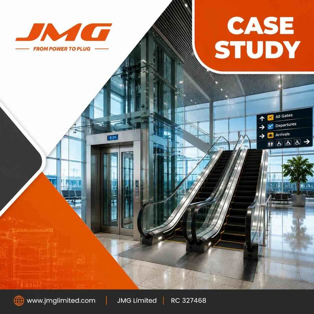 JMG Elevator Completes Installation and Maintenance Support for 16 TK Elevator Units at Victor Attah Internati