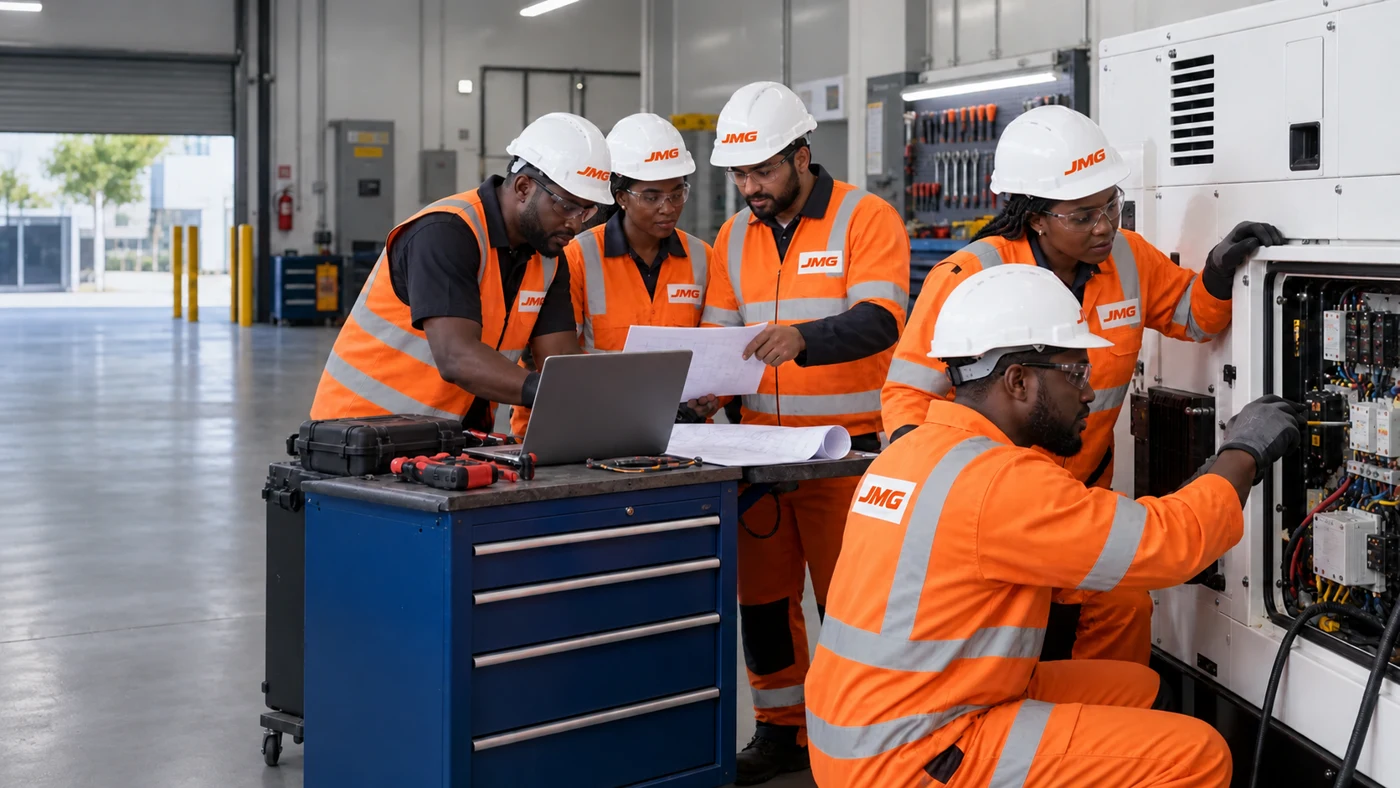 JMG Nigerian engineering service team in PPE